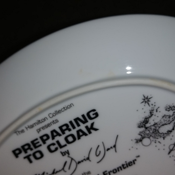 Preparing to Cloak from Space The Final Frontier Star Trek oval collectors plate - Picture 11 of 14